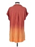 Umgee Color Block Orange Short Sleeve Blouse Size S - photo 2