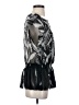 Bebe Silver 3/4 Sleeve Blouse Size S - photo 4
