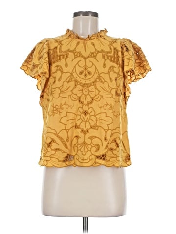 By Anthropologie Short Sleeve Blouse (view 1)