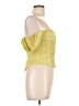 White Fox Solid Yellow Short Sleeve Top Size L - photo 4