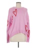 Elan Hearts Pink Pullover Sweater Size M - photo 1
