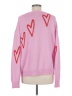 Elan Hearts Pink Pullover Sweater Size M - photo 2