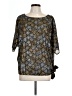 MICHAEL Michael Kors 100% Polyester Stars Gold Black 3/4 Sleeve Blouse Size L - photo 1