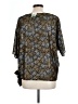 MICHAEL Michael Kors 100% Polyester Stars Gold Black 3/4 Sleeve Blouse Size L - photo 2