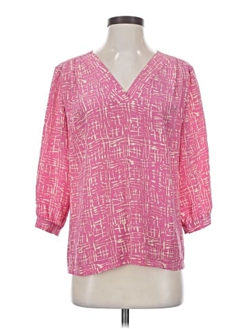 Sara Campbell 3/4 Sleeve Silk Top (view 1)