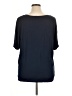 Korye Solid Blue Short Sleeve Top Size 1X - photo 2