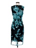 Connected Apparel Graphic Teal Blue Cocktail Dress Size 4 - photo 2