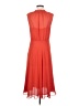 Ann Taylor 100% Polyester Solid Orange Cocktail Dress Size 2 - photo 2