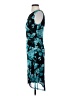 Connected Apparel Graphic Teal Blue Cocktail Dress Size 4 - photo 5