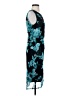 Connected Apparel Graphic Teal Blue Cocktail Dress Size 4 - photo 4