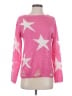 La Miel 100% Acrylic Stars Pink Pullover Sweater Size Sm - Med - photo 1