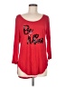Soho 100% Rayon Red 3/4 Sleeve Blouse Size M - photo 1