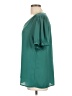 41Hawthorn 100% Polyester Teal Short Sleeve Blouse Size L - photo 5