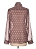 VERTIGO Paisley Burgundy Long Sleeve Blouse Size L - photo 2