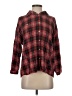 Max Studio 100% Rayon Plaid Red Long Sleeve Button-Down Shirt Size S - photo 1