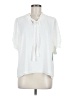 CeCe 100% Polyester White Short Sleeve Blouse Size M - photo 1