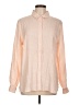 Barbour Color Block Orange Long Sleeve Blouse Size 10 - photo 1