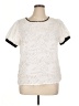 Unbranded 100% Polyester Ivory Short Sleeve Blouse Size XL - photo 1