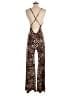 Shein Animal Print Brown Black Jumpsuit Size 6 - photo 2