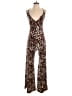 Shein Animal Print Brown Black Jumpsuit Size 6 - photo 1