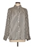 H&M 100% Polyester Stripes Ivory Long Sleeve Blouse Size L - photo 1