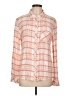 New York 100% Rayon Plaid Orange Long Sleeve Button-Down Shirt Size L - photo 1
