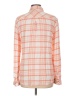 New York 100% Rayon Plaid Orange Long Sleeve Button-Down Shirt Size L - photo 2