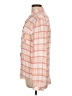 New York 100% Rayon Plaid Orange Long Sleeve Button-Down Shirt Size L - photo 5