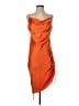 Zara 100% Polyester Orange Cocktail Dress Size S - photo 1