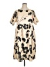 Unbranded 100% Polyester Print Tan Casual Dress Size XL - photo 1