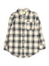 Crazy 8 Plaid Ivory Long Sleeve Button-Down Shirt Size 4 - photo 1