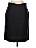 Finity 100% Wool Chevron-herringbone Black Wool Skirt Size 4 - photo 2