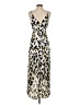Aqua 100% Polyester Animal Print Ivory Cocktail Dress Size S - photo 2