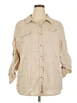 Calvin Klein 3/4 Sleeve Button Down Shirt