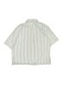 Zara Stripes Silver Short Sleeve Button-Down Shirt Size 13 - 14 - photo 2