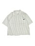 Zara Stripes Silver Short Sleeve Button-Down Shirt Size 13 - 14 - photo 1