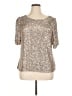 Cable & Gauge Silver Short Sleeve Blouse Size XL - photo 1