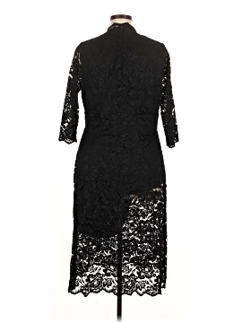 strapless open back dress Kiyonna Women's Plus Size Scalloped Boudoir Lace Dress main image 0