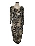 Alison Sheri Animal Print Silver Cocktail Dress Size S - photo 1