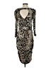Alison Sheri Animal Print Silver Cocktail Dress Size S - photo 2
