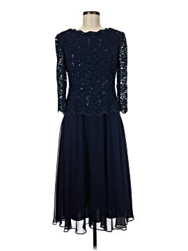 sachin and babi light blue dress Alex Evenings Navy Blue Glitter Jacquard main image 0