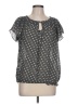 Max Studio Gray Short Sleeve Blouse Size L - photo 1