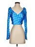 ASOS Design 100% Polyester Blue 3/4 Sleeve Blouse Size 0 - photo 1