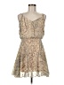 Lulus 100% Polyester Metallic Tan Cocktail Dress Size M - photo 1
