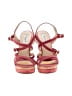 L.K. Bennett 100% Leather Red Pink Wedges Size EU 36 - photo 2