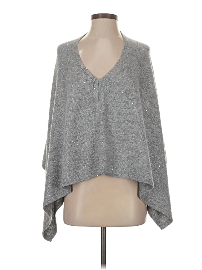 Pre-owned Talbots Poncho In Gray