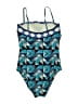 Gottex Graphic Blue One Piece Swimsuit Size 10 - photo 2