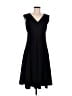 Lands' End Solid Black Casual Dress Size 10 - photo 1