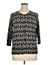 Woman Print Black Pullover Sweater Size 1X - photo 1