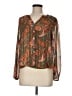 FRYE Paisley Brown Long Sleeve Blouse Size M - photo 1